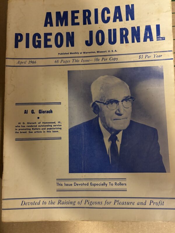 NBRC Auction- American Pigeon Journal 1966