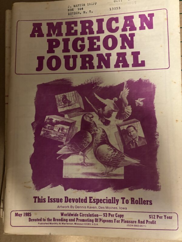 NBRC Auction- American Pigeon Journal 1985