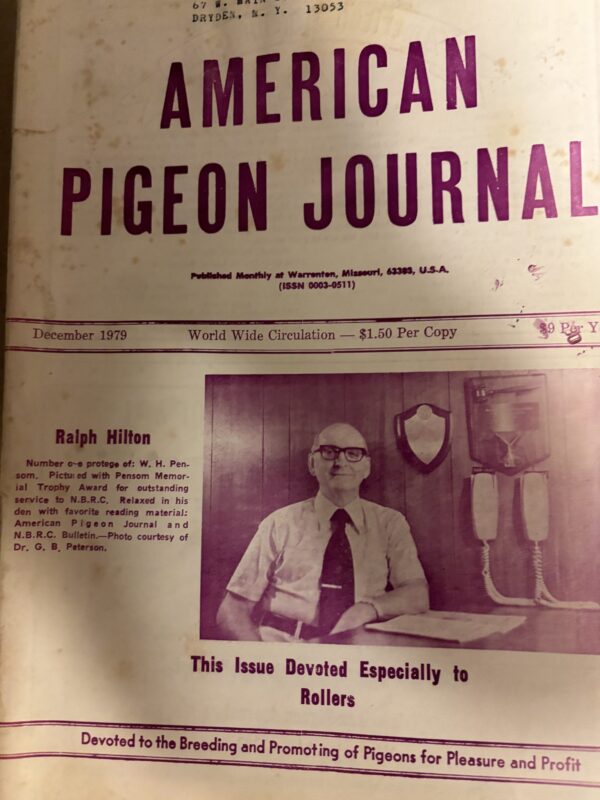 NBRC Auction- American Pigeon Journal 1979