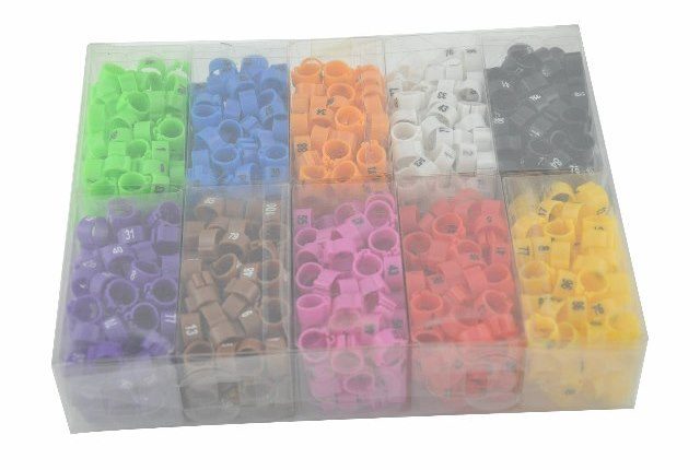 |||A pile of colorful plastic rings sitting on top of each other.