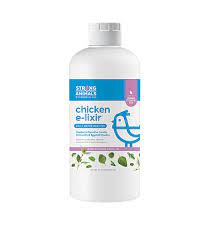 A bottle of chicken elixir is shown.