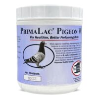 A jar of pigeon vitamins for better performing birds.